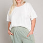 CURVY Sage Vintage Washed Shorts