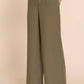 Straight Woven Linen Effect Pants