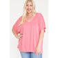 Curvy Dolman Basic Blouse Top