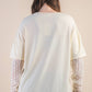 Lace sleeve pocket tee