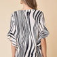 BRUSH STROKE V-NECK BLOUSE
