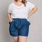 CURVY Cotton Washed Shorts