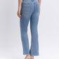 LV1709: HIGH RISE RAW HEM KICK FLARE JEANS
