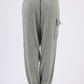 Crinkle Gauze Cargo Jogger Pants