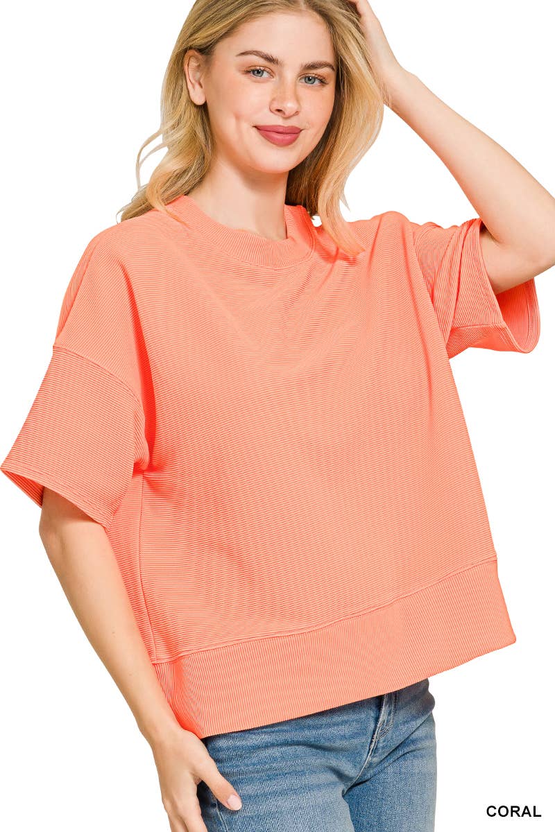 Ribbed Banded Top