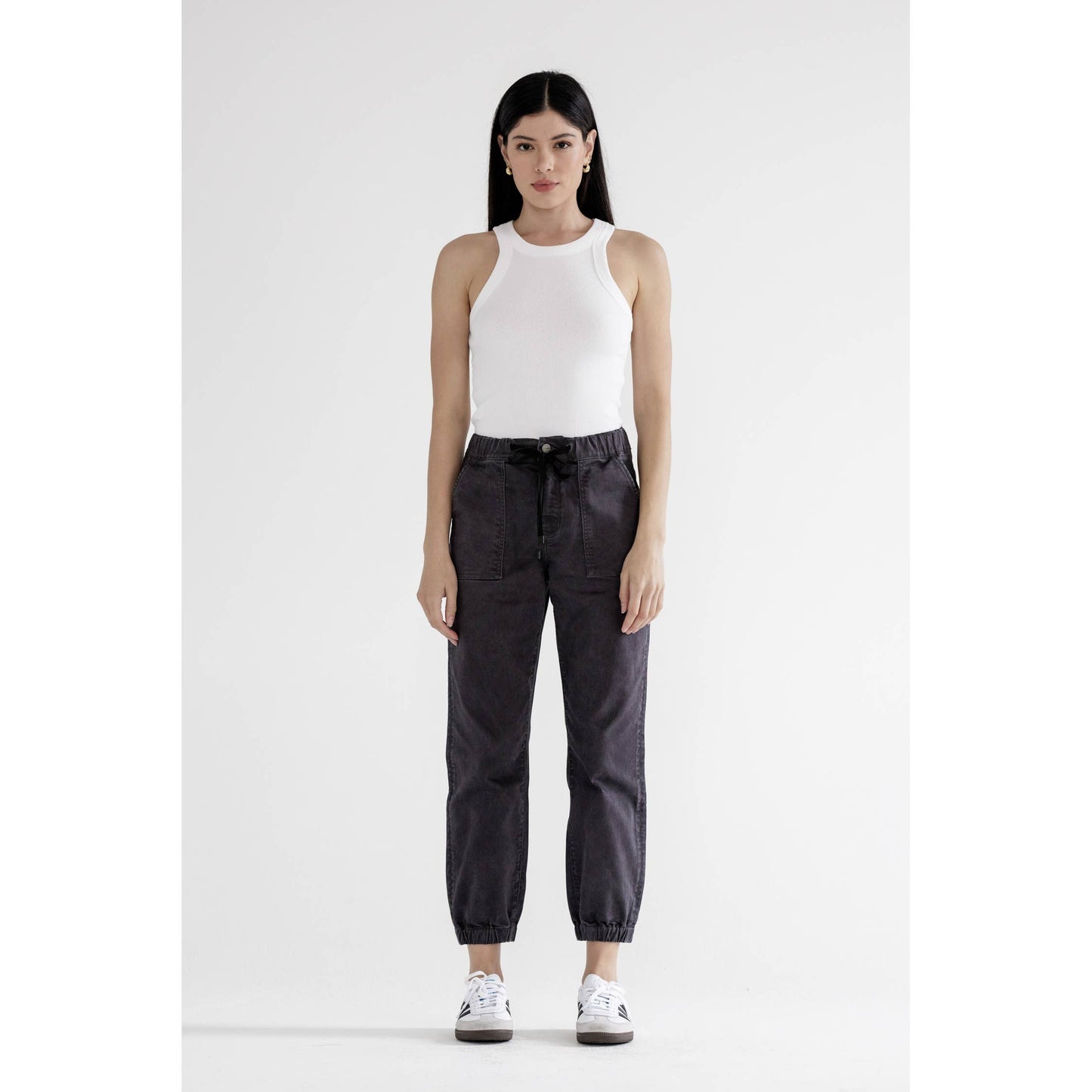 MICA HIGH RISE JOGGER CROP: CHARCOAL GREY
