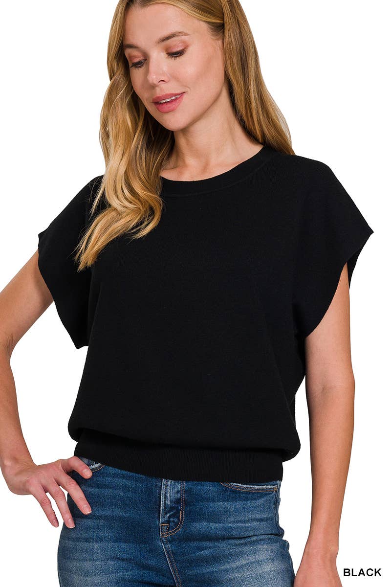 Short Sleeve Dolman Sweater