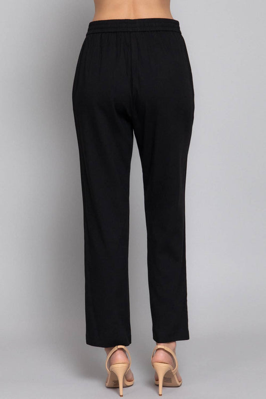Elastic Waist Woven Pants