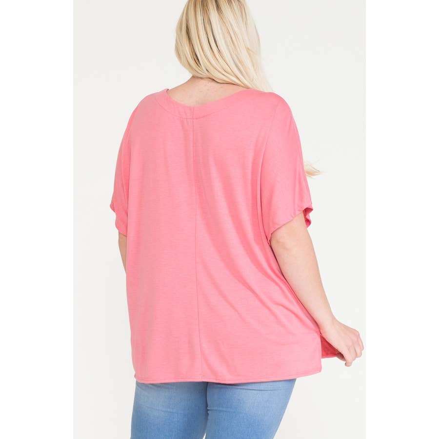 Curvy Dolman Basic Blouse Top