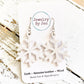 Snowflake Earrings: White Glitter