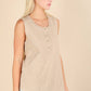 Raw edge button tank
