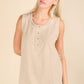 Raw edge button tank