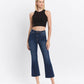 LV1618: HIGH RISE RAW HEM KICK FLARE JEANS