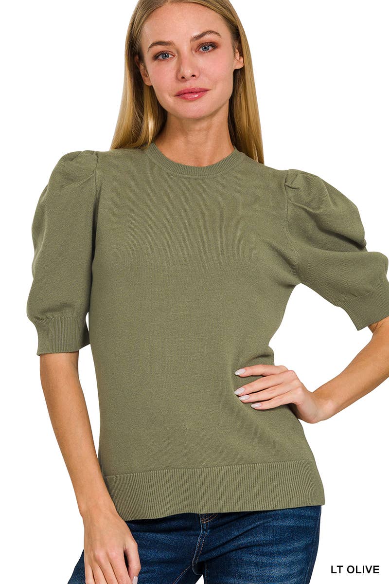 Puff Short Sleeve Sweater