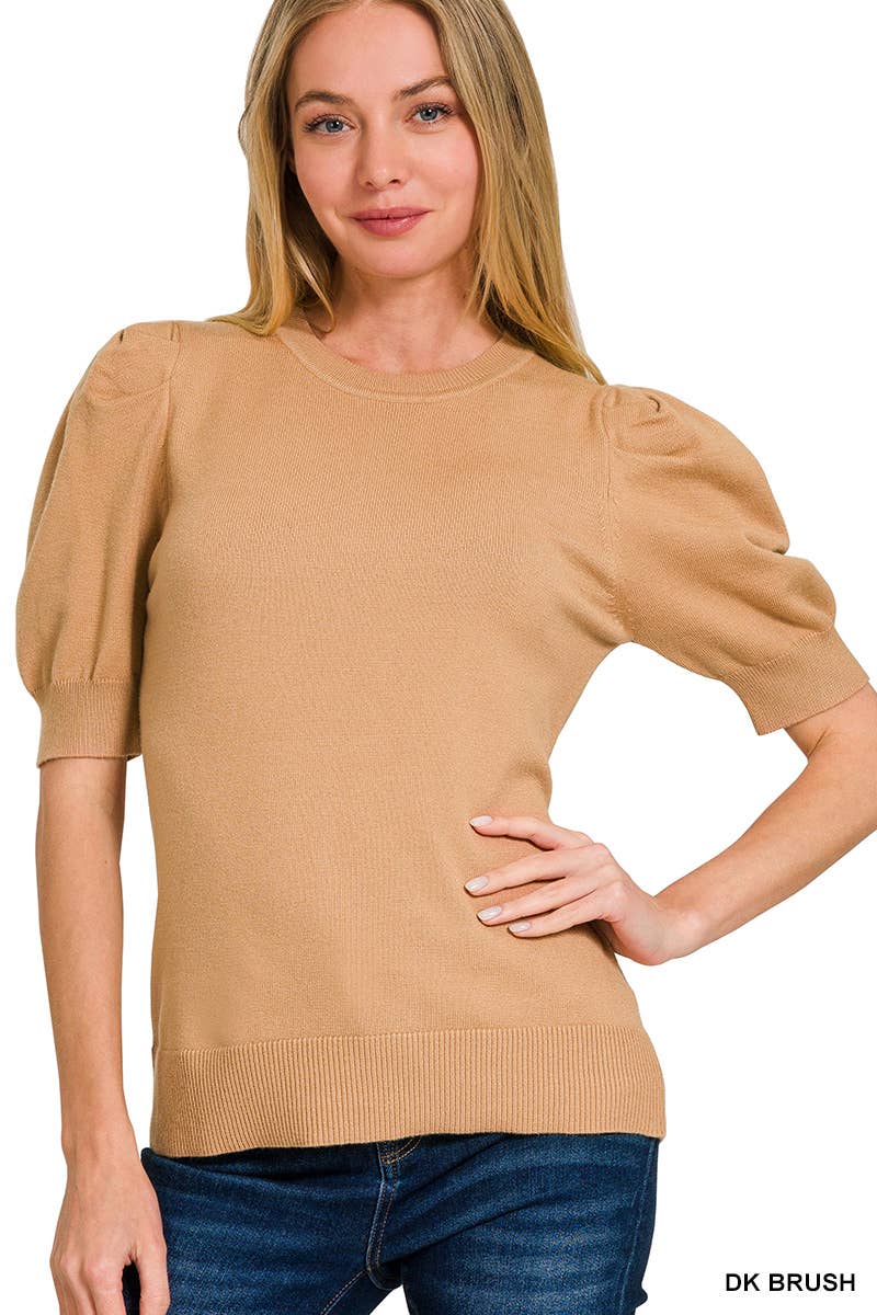 Puff Short Sleeve Sweater