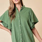 FLUTTER SLEEVE BLOUSE