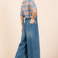 DENIM TIE BACK OVERALLS