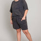 CURVY Sage Vintage Washed Shorts