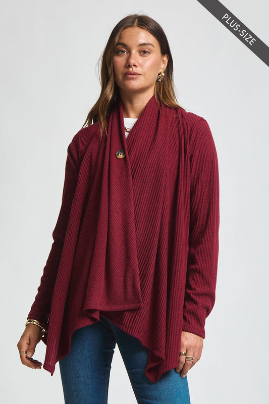 Curvy Wrap Top w/ Button