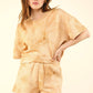 Washed Comfy Knit T op & Shorts Set