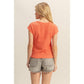 Crew Neck Textured Knit Top