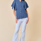 FLUTTER SLEEVE BLOUSE