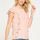 Pink Ruffle Blouse