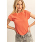 Crew Neck Textured Knit Top