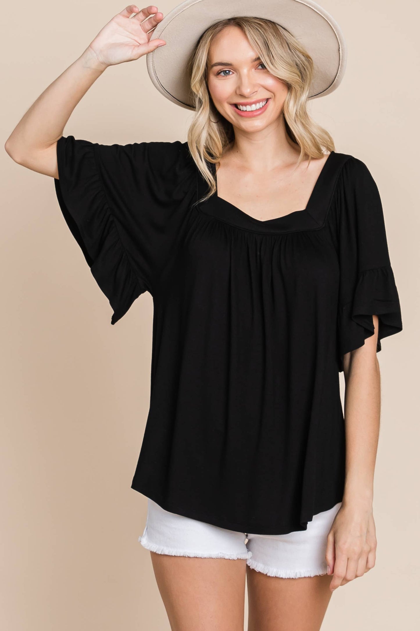 Curvy Bell Sleeve Top