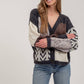 PATCHWORK CABLE KNIT CARDIGAN