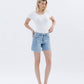 LV1726: HIGH RISE RAW HEM MIDI SHORTS