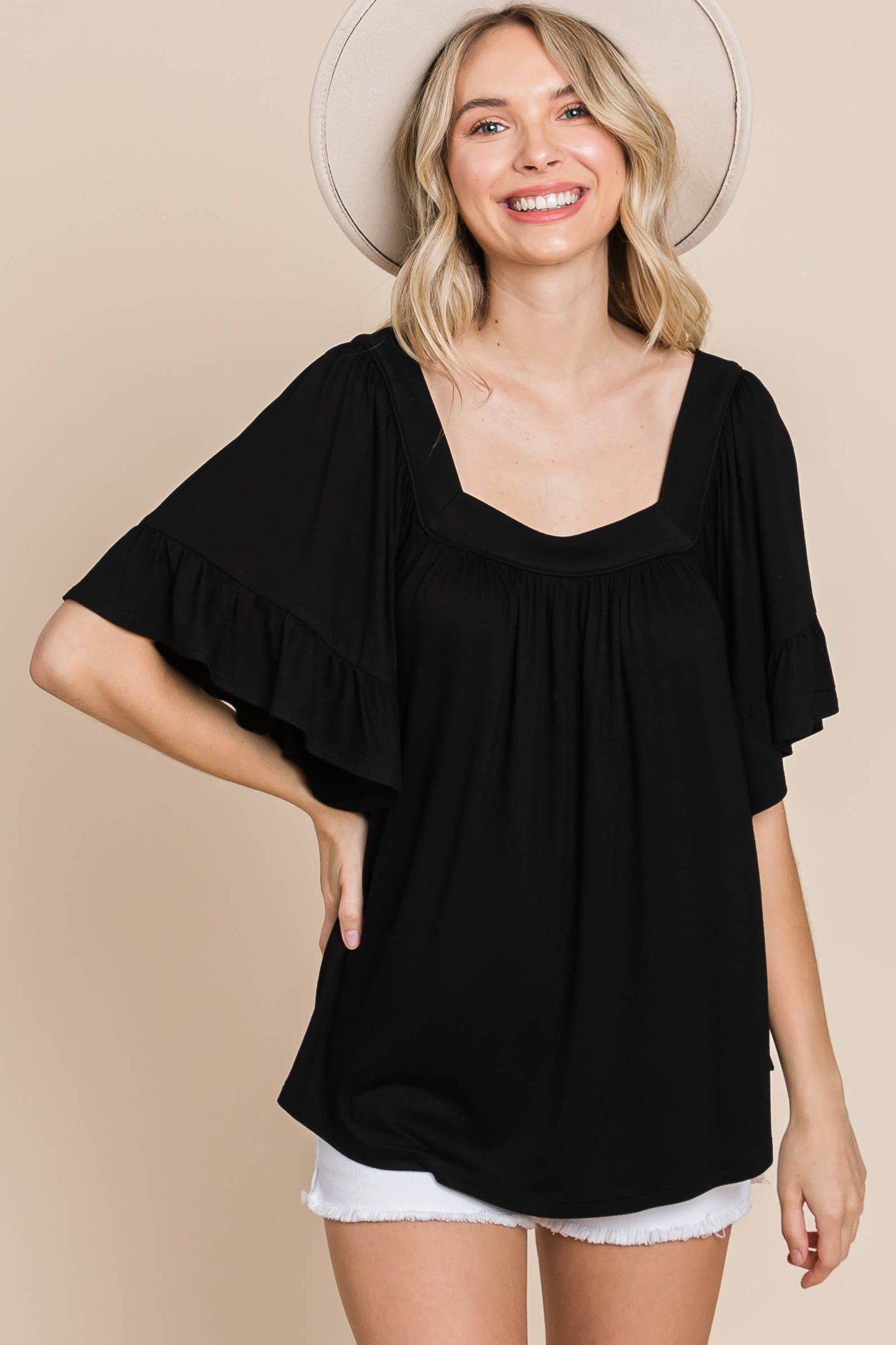 Curvy Bell Sleeve Top