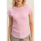 Crew Neck Textured Knit Top