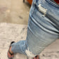 JB88512 Mid Rise Destoyed Jeans