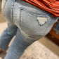 JB88512 Mid Rise Destoyed Jeans