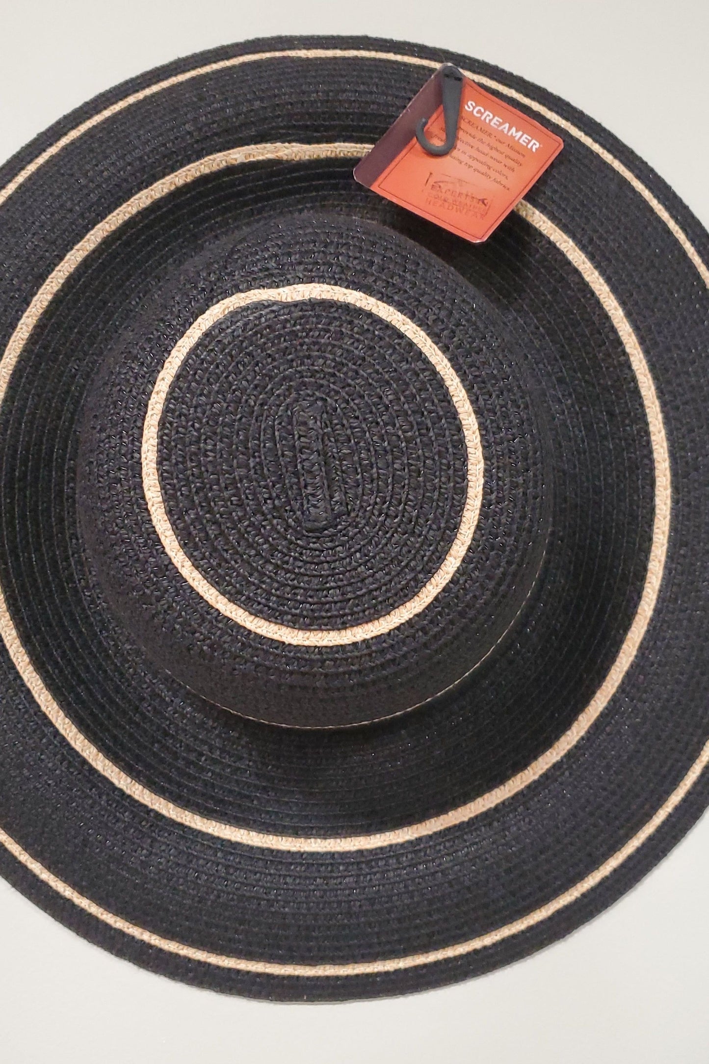 Black & Tan Rimmed Hat
