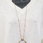 Shimmery Glass/Gold Pendant necklace