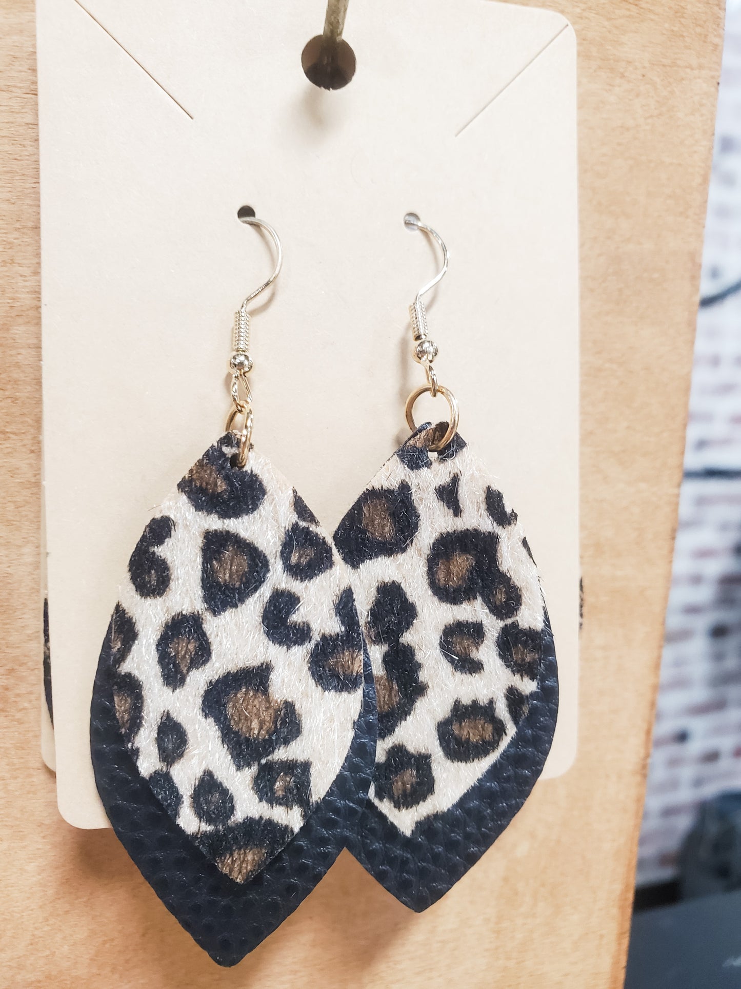 Leather & Leopard Earrings