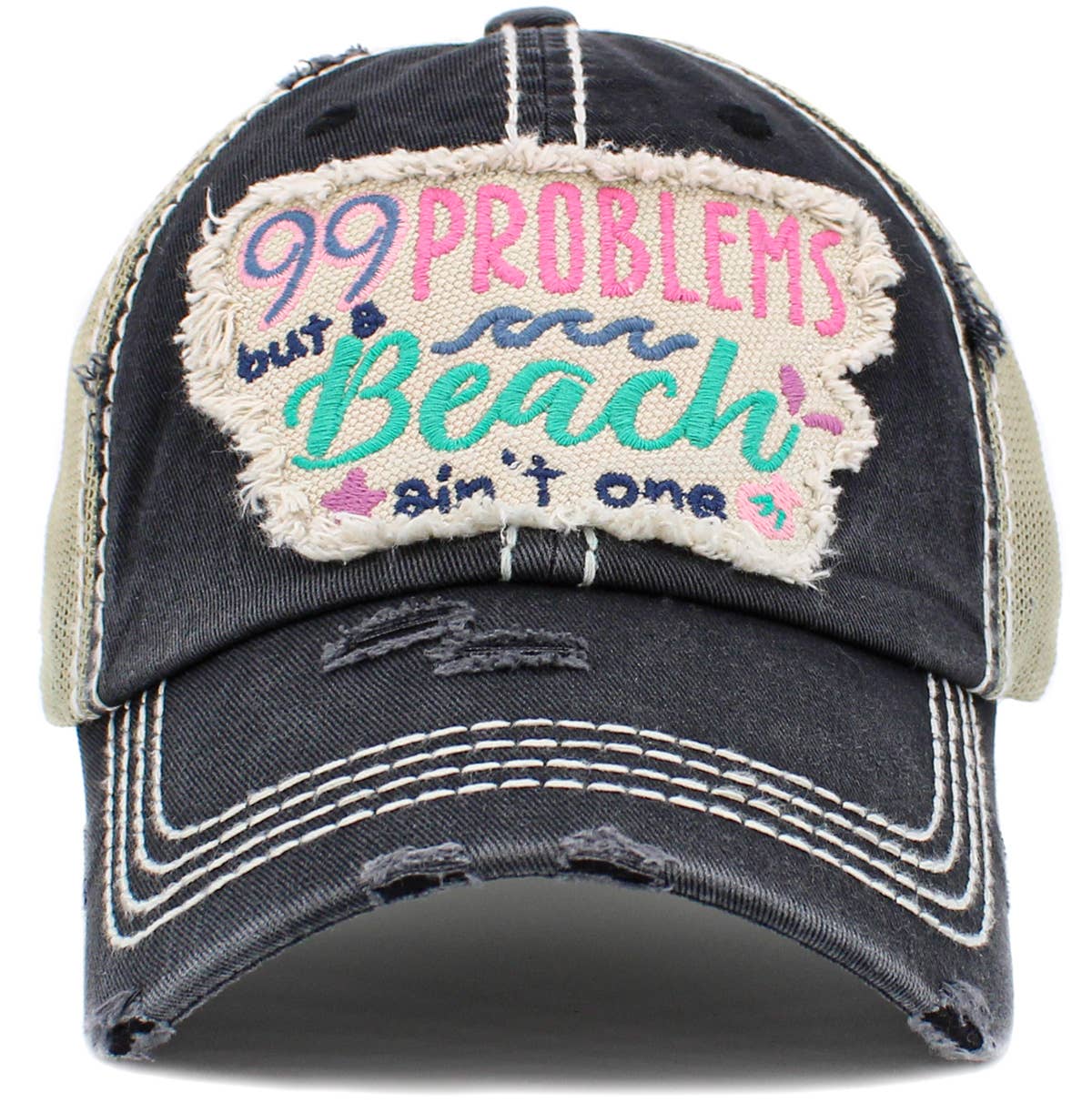 99 Problems But A Beach Ain't One Vintage Ballcap